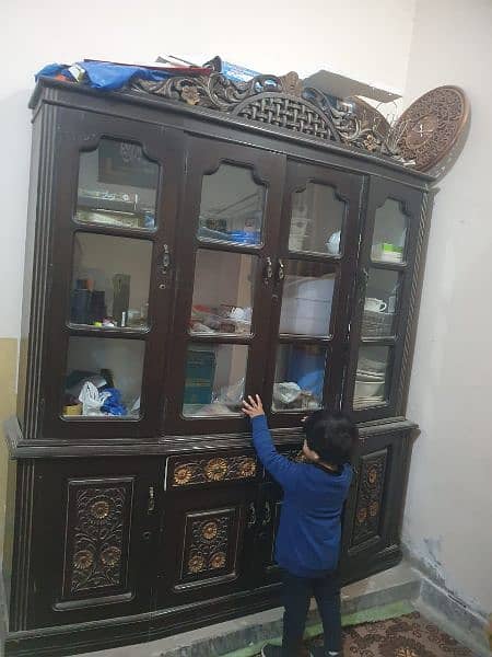 Wood Wooden Glass Showcase For Sale !!! 1