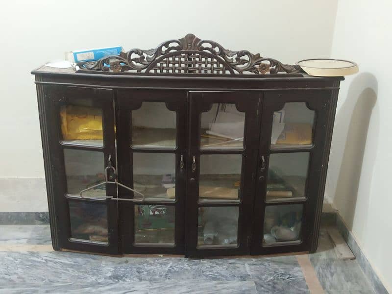 Wood Wooden Glass Showcase For Sale !!! 3