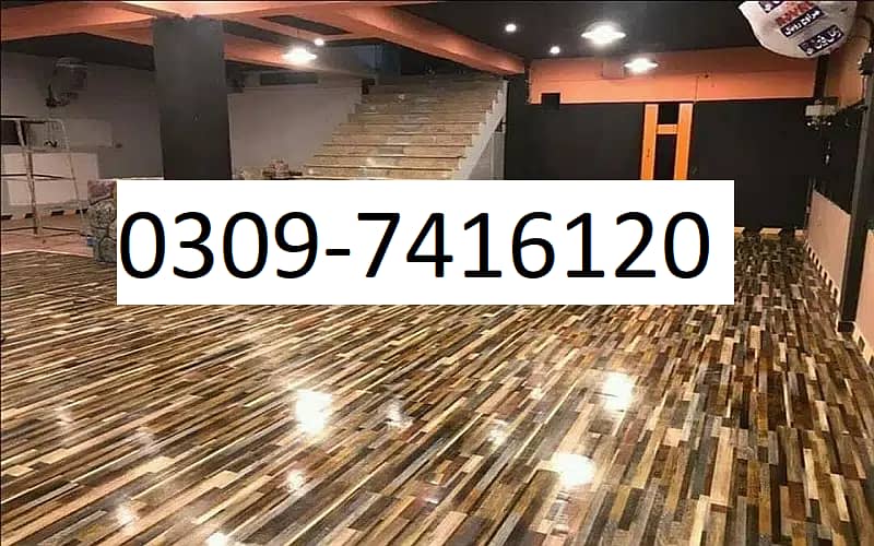 Wooden floor Carpets Gym flooring Vinyl floor & SPC floor in Lahore 13