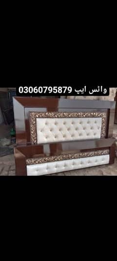 dark brown colour  golden contrast white poshish simple bed