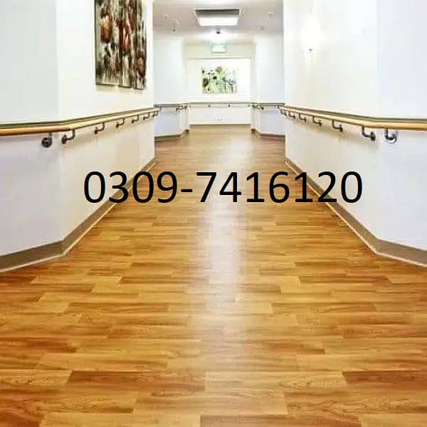 wood floor best quality in cheap rate vinyl wooden floor carpet Lahore 5