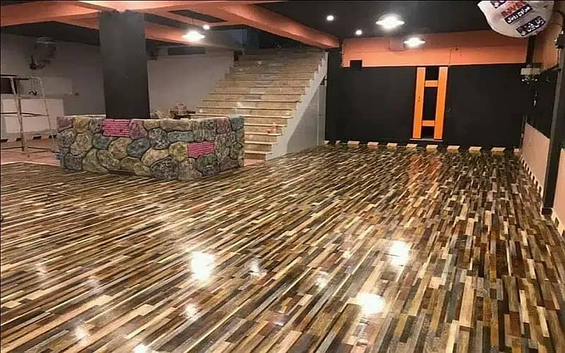 wood floor best quality in cheap rate vinyl wooden floor carpet Lahore 14