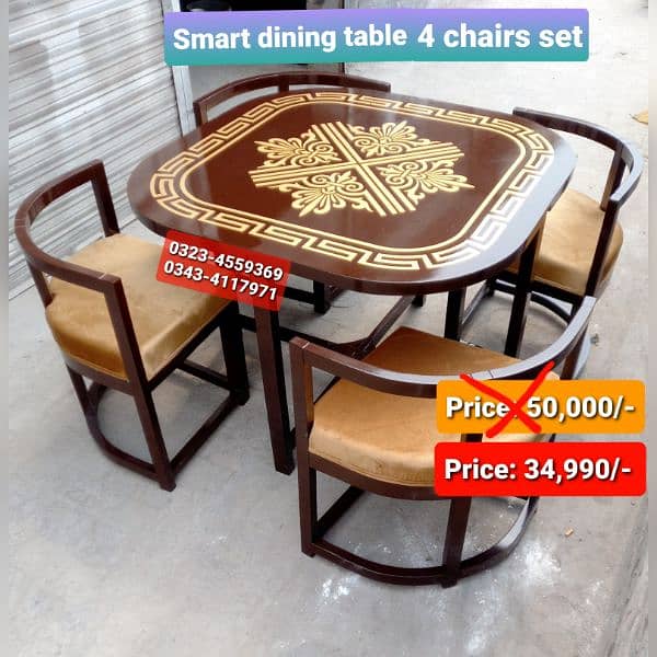 Smart dining table/round dining table/4 chair/6 chair/dining table 2