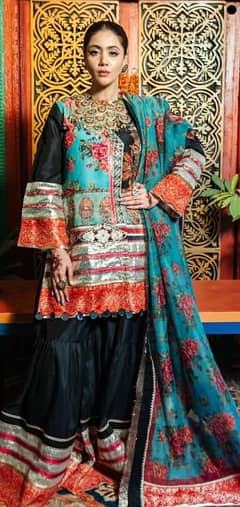 rawsilk cooton gharara 0