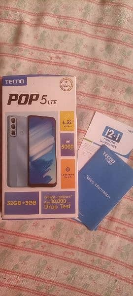 Tecno POP 5 LTE , 3/32 with Box only 7