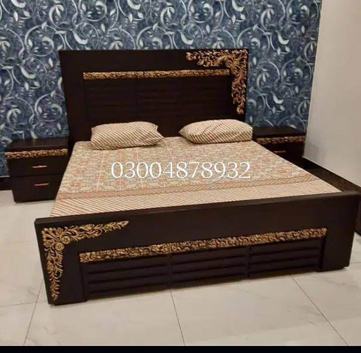 Double bed / bed set / Side Tables / Dressing Tables / poshish bed set 15