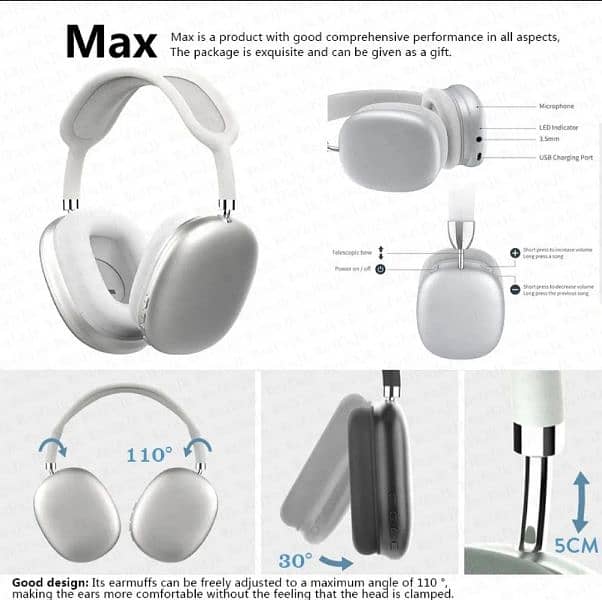 P9 Wireless Bluetooth Headphones With Mic Noise 1
