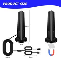 AN-2017 Digital HDTV Antenna, 4K Free VHF UHF DVB T2 TV, 10’ Cable