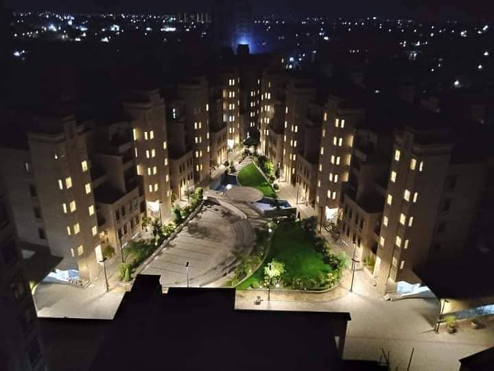 3 bed drawing lounge spacious apartment in best boundary wall project at Jinnah Avenue 1