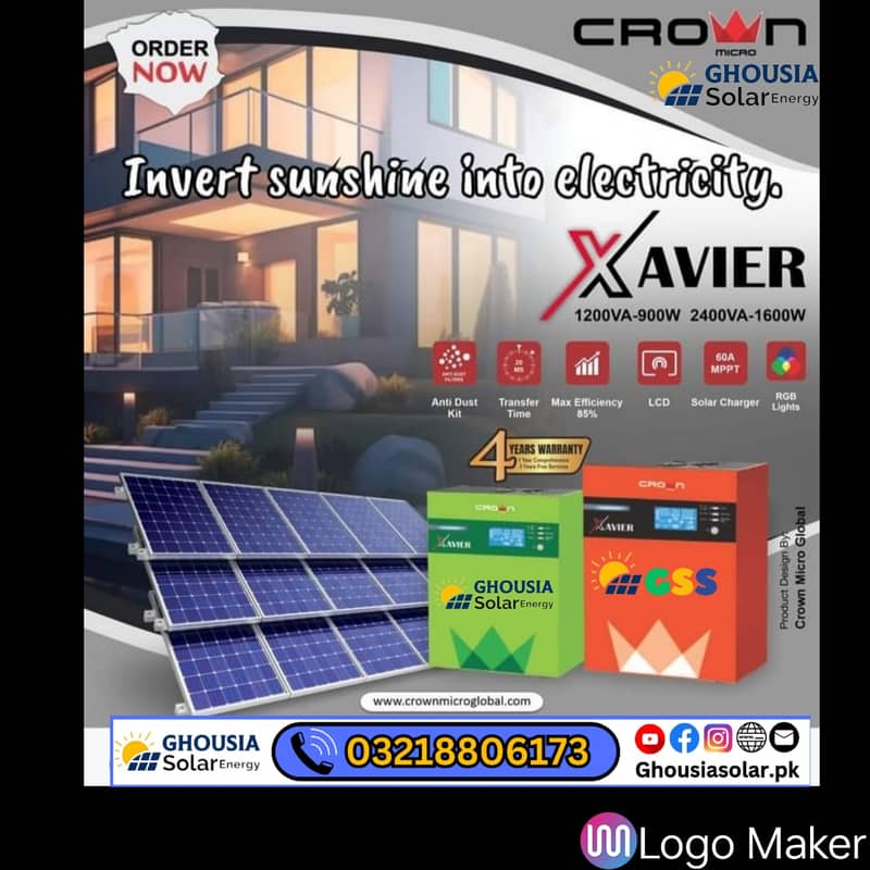 CROWN XAVIER  3.6kw  3600W  SOLAR INVERTER Pure Sine Wave 7