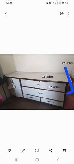 Big Size Table with drawers and shelfs