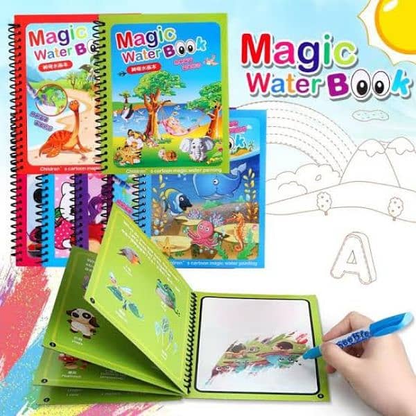 invisible water magic book with pen 1