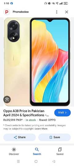 oppo a38 6/128 for sail with full box only 3 day use 03043622562