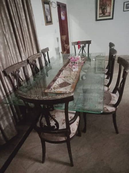 Dinning Table - Glass Top - 8 Seater Luxury Dining 2