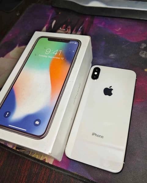 iphone x 256 gb PTA Approved with box 0