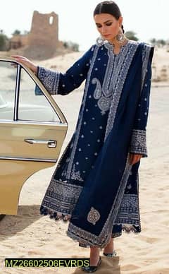 women 3 PCs lawn Embroidered suit
