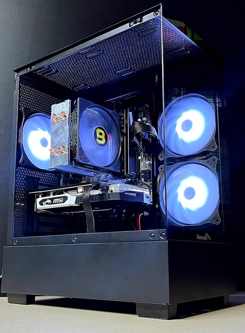Gaming pc case thunder with 3 argb fans 0