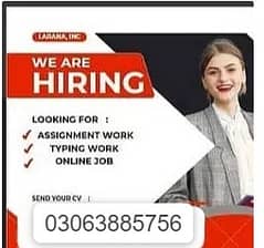 online job for male and female work at home 0