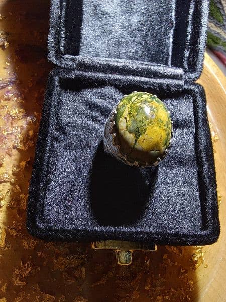 Rare Clour Old Mine Feroza Handmade Ring Big size Stone and Ring. 5