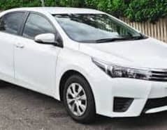 Toyota corolla available with driver for rent