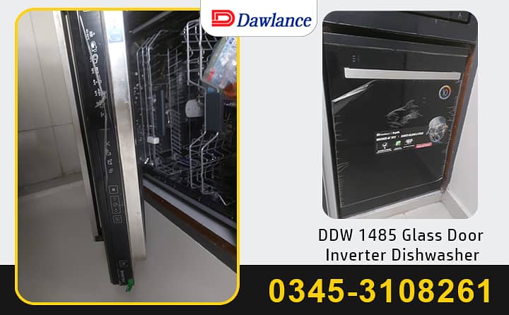 Dawlance - DDW 1485 Glass Door Inverter Dishwasher - Dawlance 0