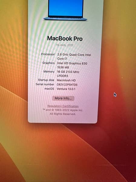 Macbook Pro 15inch, 2017 4