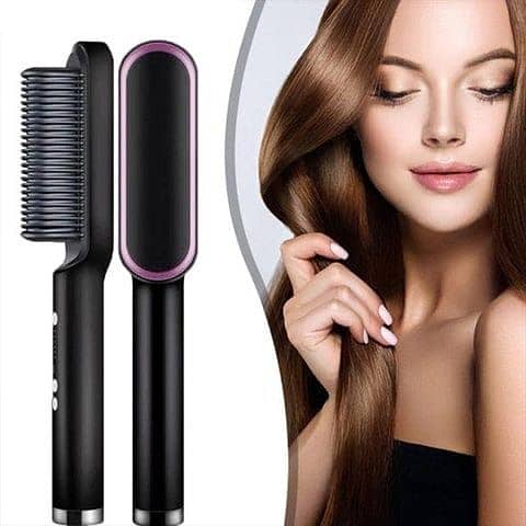 New Stock Hair Straightening Brush For Girls Straightener Heat Curler 7