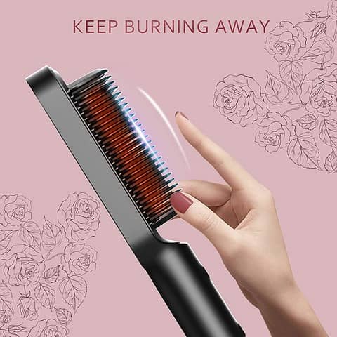 New Stock Hair Straightening Brush For Girls Straightener Heat Curler 10