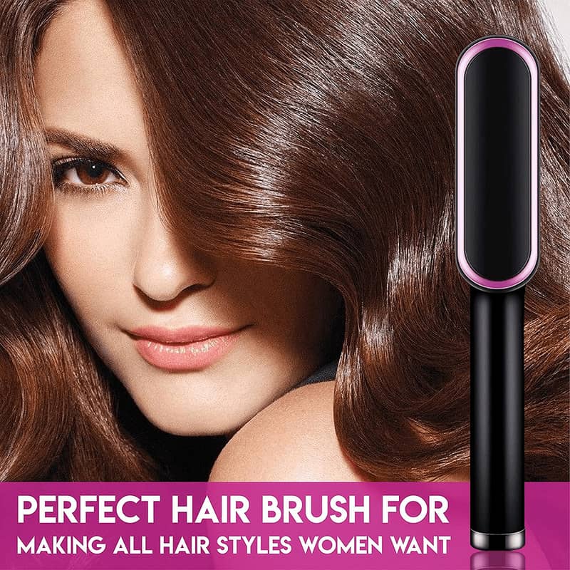 New Stock Hair Straightening Brush For Girls Straightener Heat Curler 11