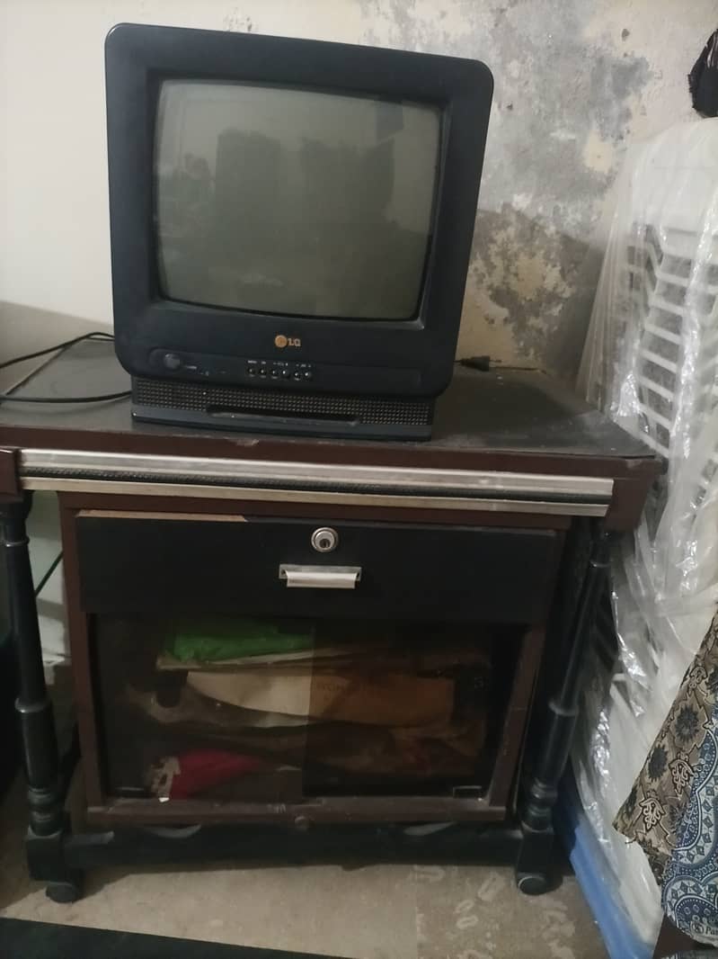 Tv and Tv trolly 1