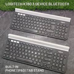 Logitech K780 3 Device Bluetooth Wireless Keyboard Silent Soft Keys BT