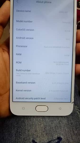 oppo a57 4gb ram 64gb memory box+ charger all okay no any fault 1