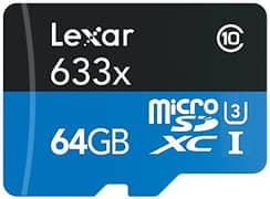100% Original Lexar 64GB Micro SD card class 10 633x A1 U3 V30 Mobile 0