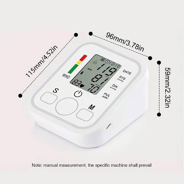 Digital Sphygmomanometer Blood Pressure Monitor LCD 3