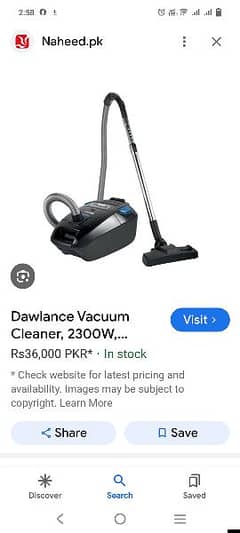 Dawlance Vacuum Cleaner 2300W DWVC-6724