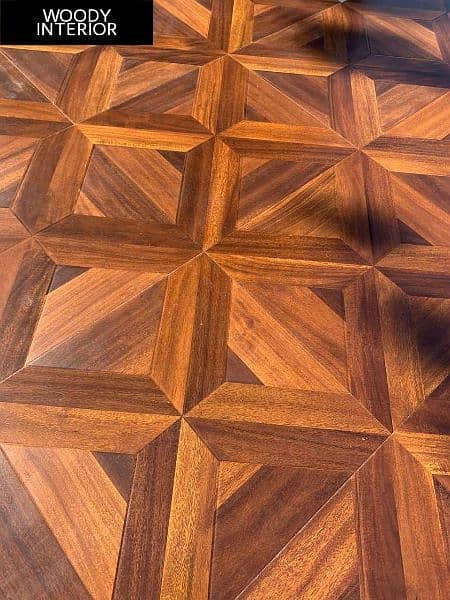 Parquet laminate Wooden Floors, Wallpaper, pvc skirting. 3