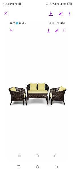 outdoor Roop chairs & dining set mention single etemprice 4