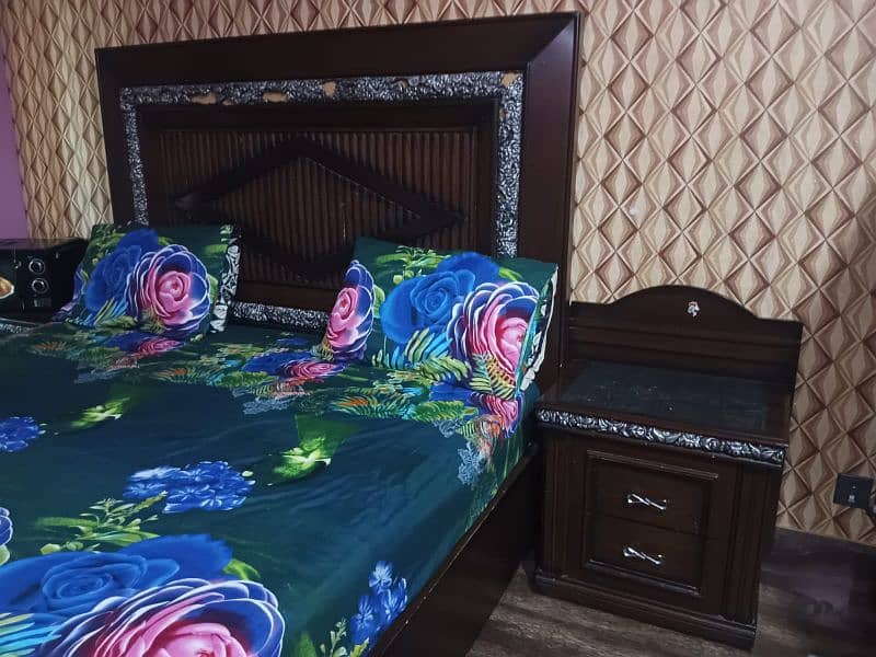 double bed set with mattress 2