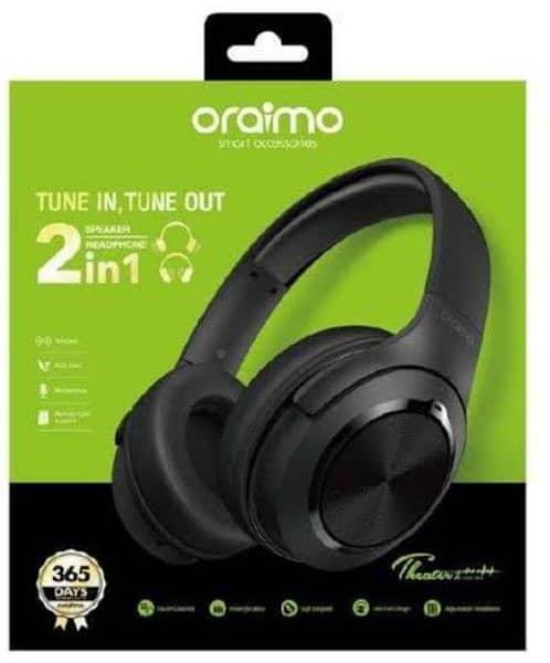 Oraimo Theater 2 Wireless 2 in 1 Bluetooth + Speaker Headset OEB-H85D 5