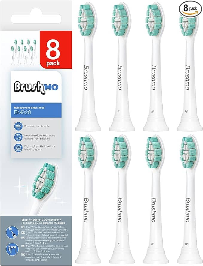 Brushmo Replacement Toothbrush Heads Compatible with Philips Sonicare 0