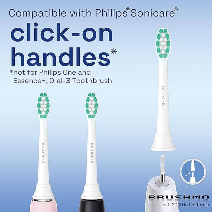 Brushmo Replacement Toothbrush Heads Compatible with Philips Sonicare 1
