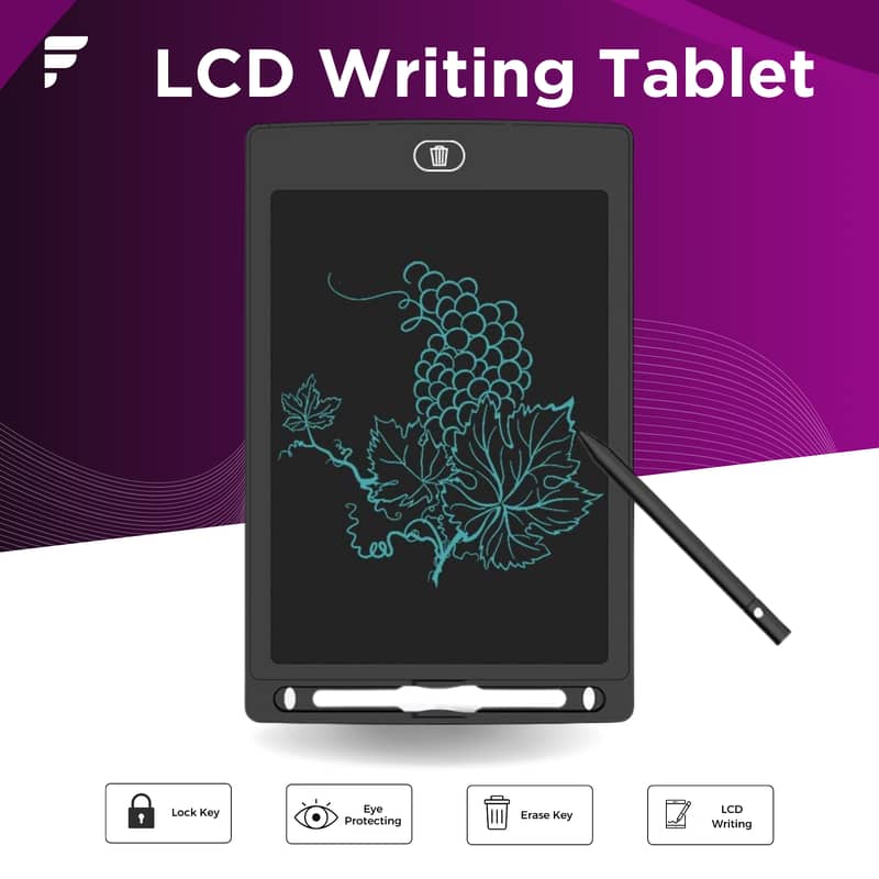 New 8.5 inch LCD Writing Tablet for Kids - Multi-Color Doodle Drawing 8
