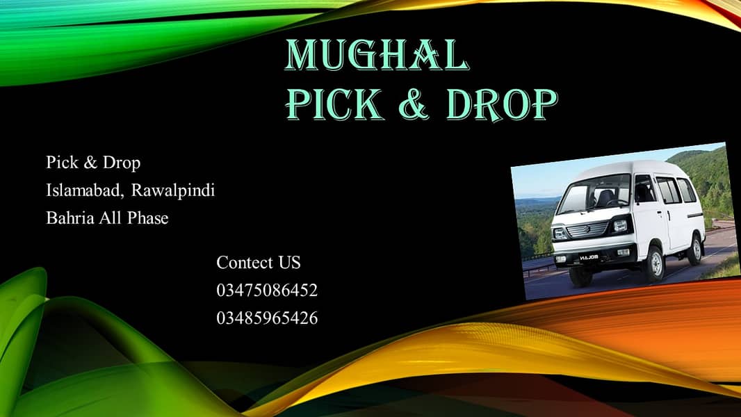 Pickup and drop service in islamabad to bahria town all phases 0