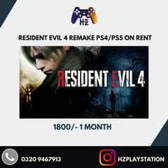 Resident Evil 4 Remake PS4 PS5 CHEAP RNT