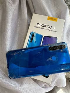 real me 5 4/64  10/9 condition pta with box  without charger