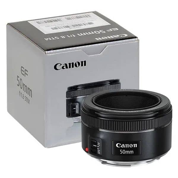 Canon EF 50mm f/1.8 STM Lens in ORIGINAL RETAIL BOX 0