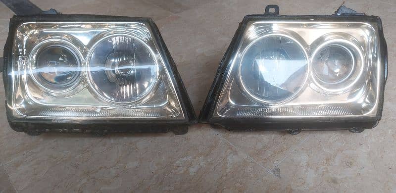 Toyota Hilux tiger 2001-2005 projector headlights & crystal backlight 0
