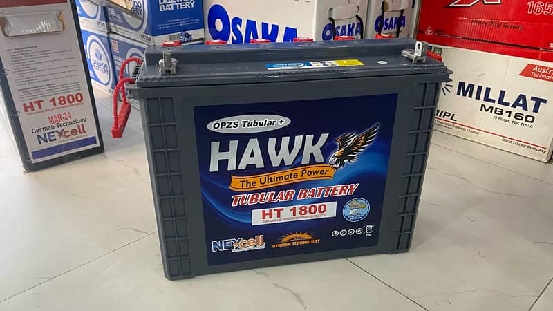 HAWK HT-1800 Tubular Battery 180 Ampere 1