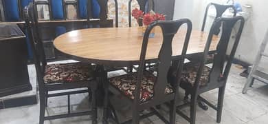 6chairs wooden dinning in excellent condition all ok