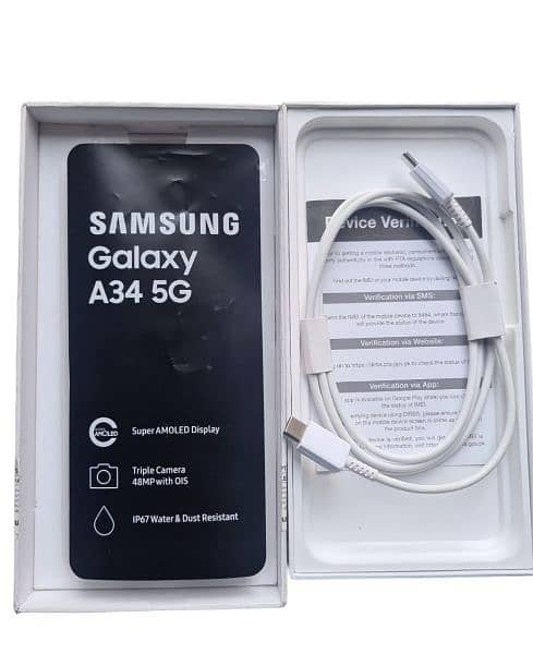 Samsung A34 5g 8/256 Official PTA Approved 4